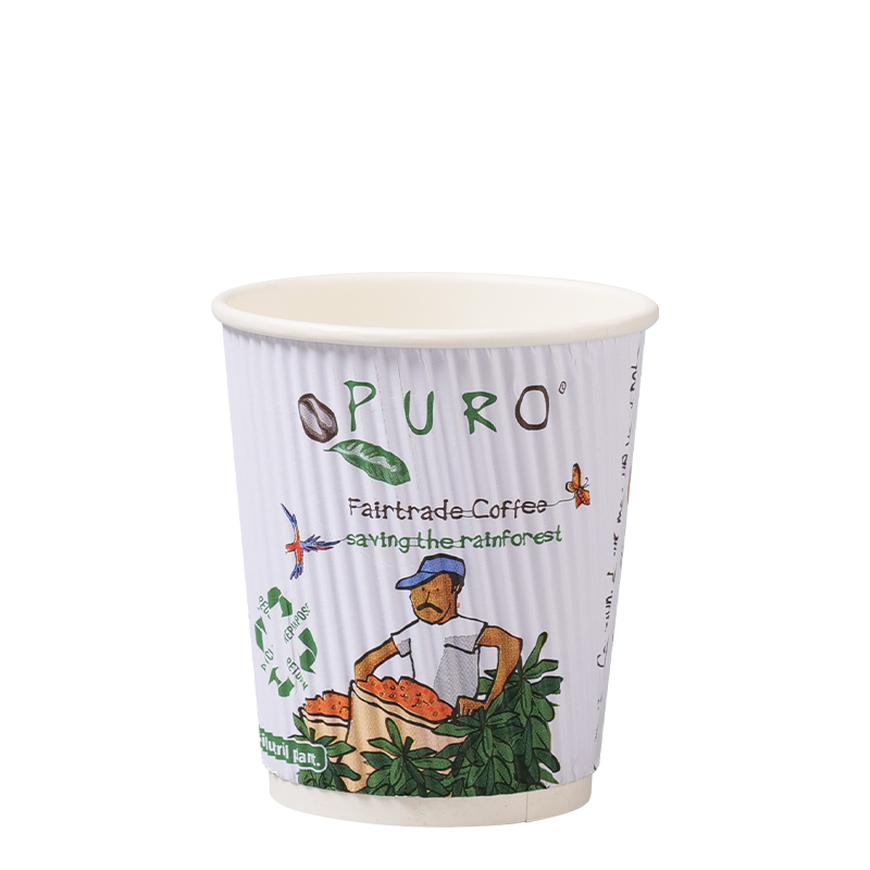 Tazza di carta da parete ondulata