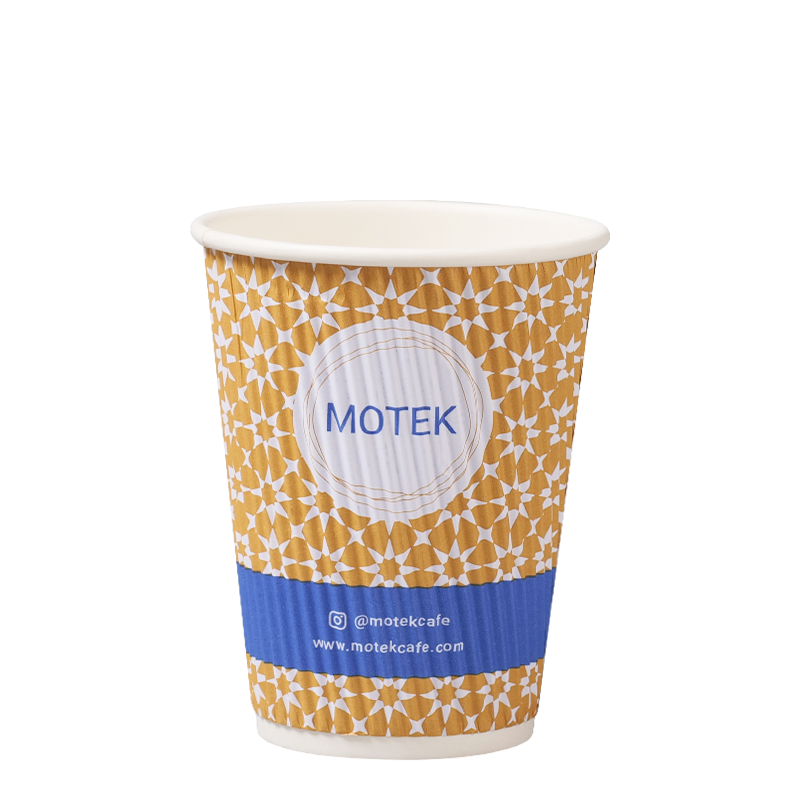 Tazza di carta da parete ondulata